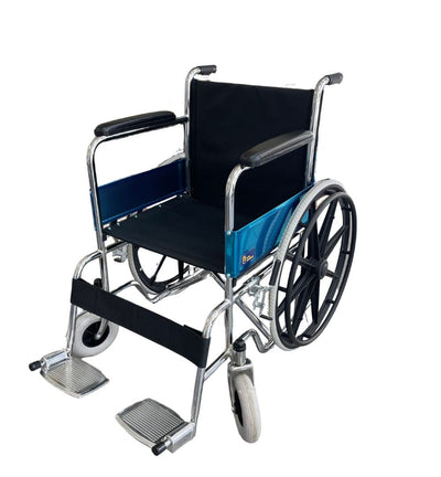 Steel Basic Chair, silla de ruedas de acero cromado