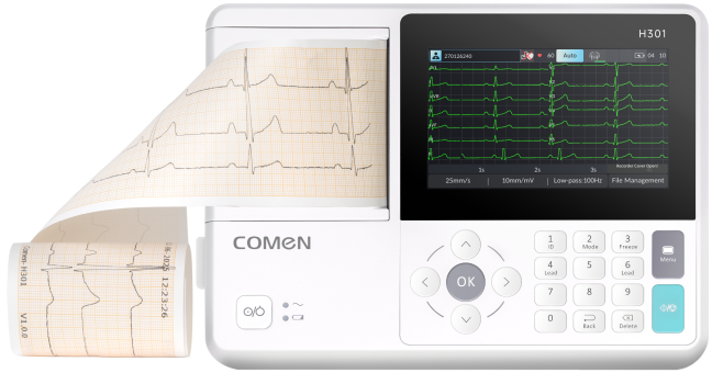 Imagen de portada de los electrocardiógrafos COMEN H300 y H301