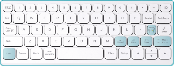 Teclado alfanumérico y controles de acceso directo del H1200
