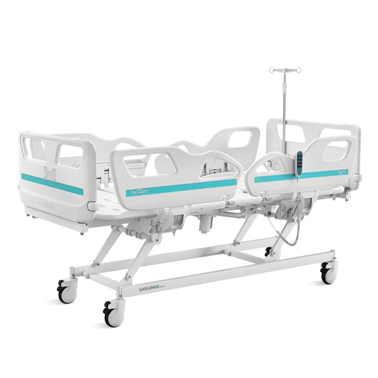 Cama clínica eléctrica V6v elevada a 740 mm sobre chasis de acero Baosteel