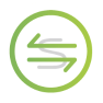 Icono de transmisión por fibra óptica