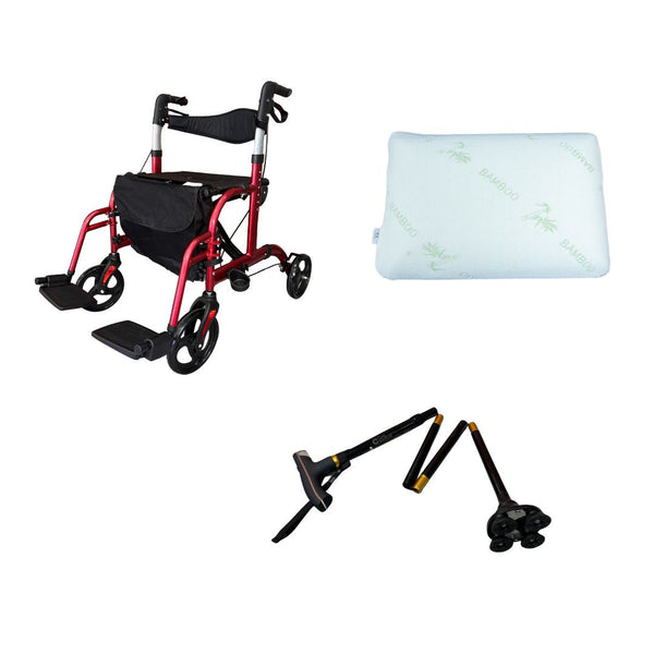 Pack: Andador RedRover+Baston Plegable+Almohada