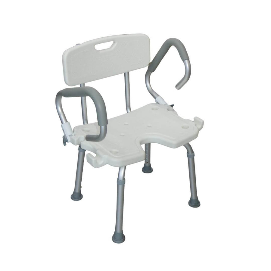 Silla de ducha brazos abatibles