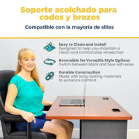 Reposabrazos acolchados reversibles para silla de ruedas Vive Health — vista 3