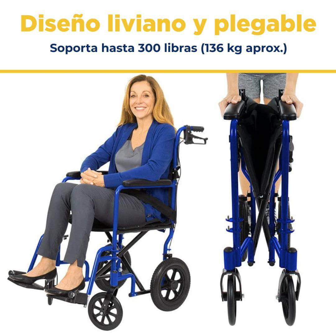 Silla de Ruedas de Transporte Plegable – Vive Health