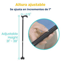 Bastón ergonómico autoestable de fibra de carbono Vive Health — vista 4