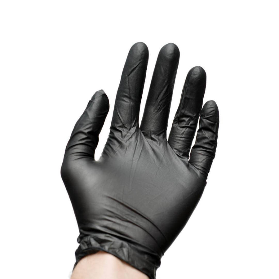 Guantes de nitrilo negros x100 unidades