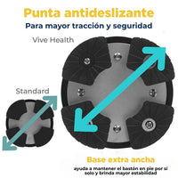 Bastón ergonómico autoestable de fibra de carbono Vive Health — vista 2