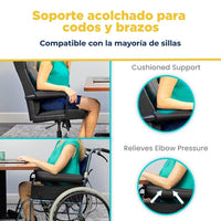 Reposabrazos acolchados reversibles para silla de ruedas Vive Health — vista 4