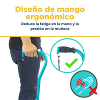 Bastón plegable con mango offset — vista 2
