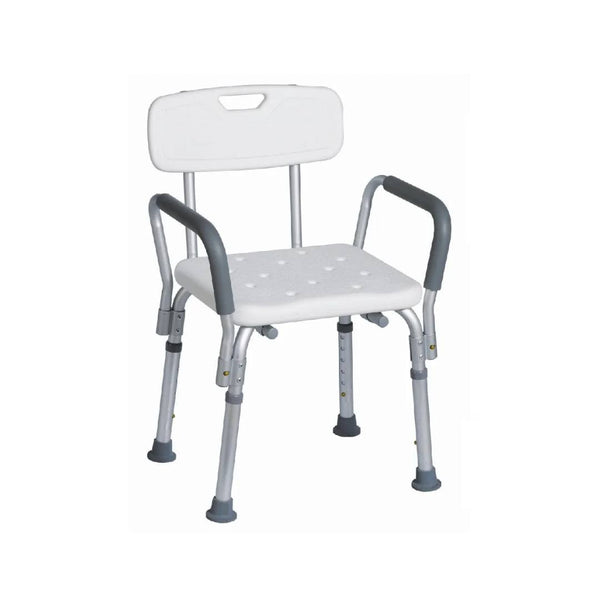 Silla de Ducha con Apoyabrazos Asiento Rectangular