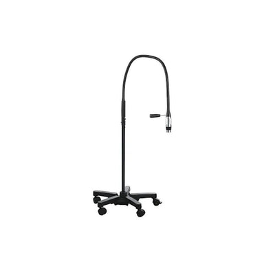 Lámpara con cuello de ganso rodable con foco LED