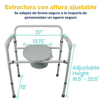 Silla sanitaria bariátrica — vista 3