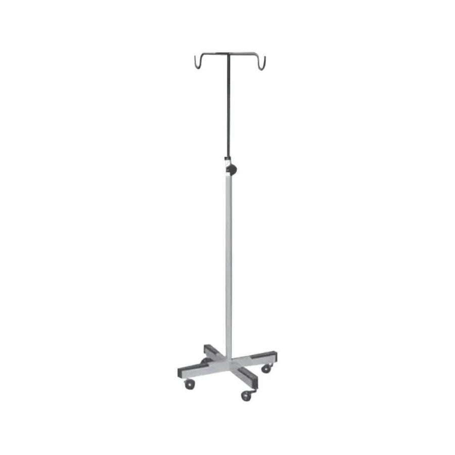 Porta suero metálico rodable